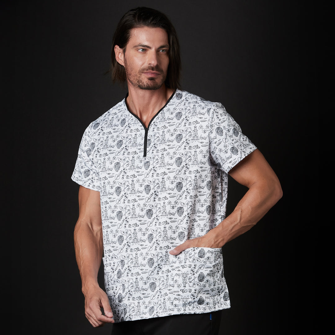 casaca para hombre en color blanco