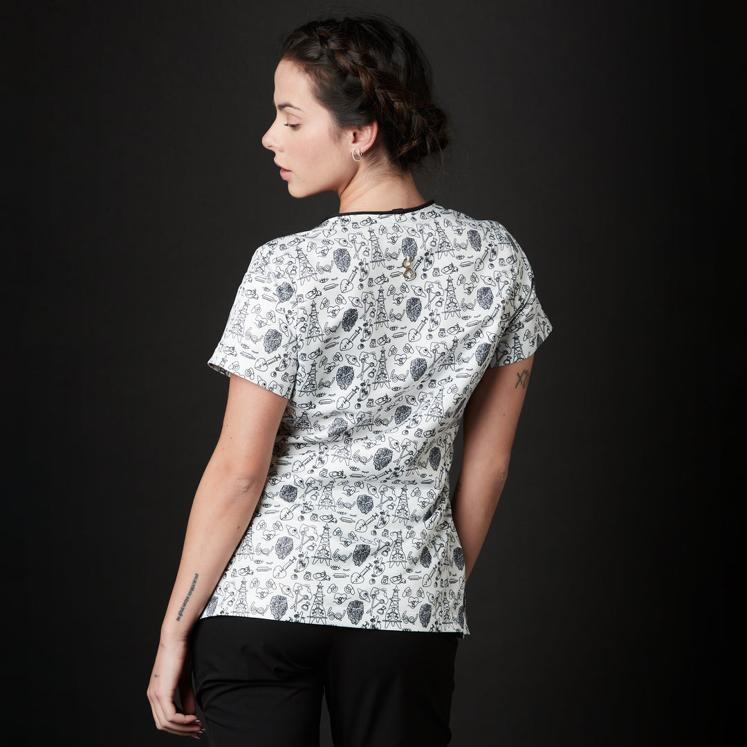 casaca para mujer en color blanco