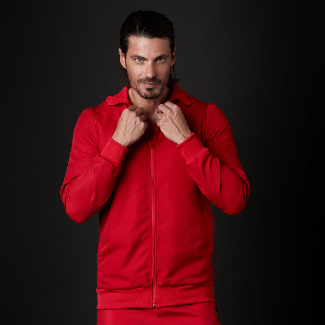chaqueta para hombre en color rojo