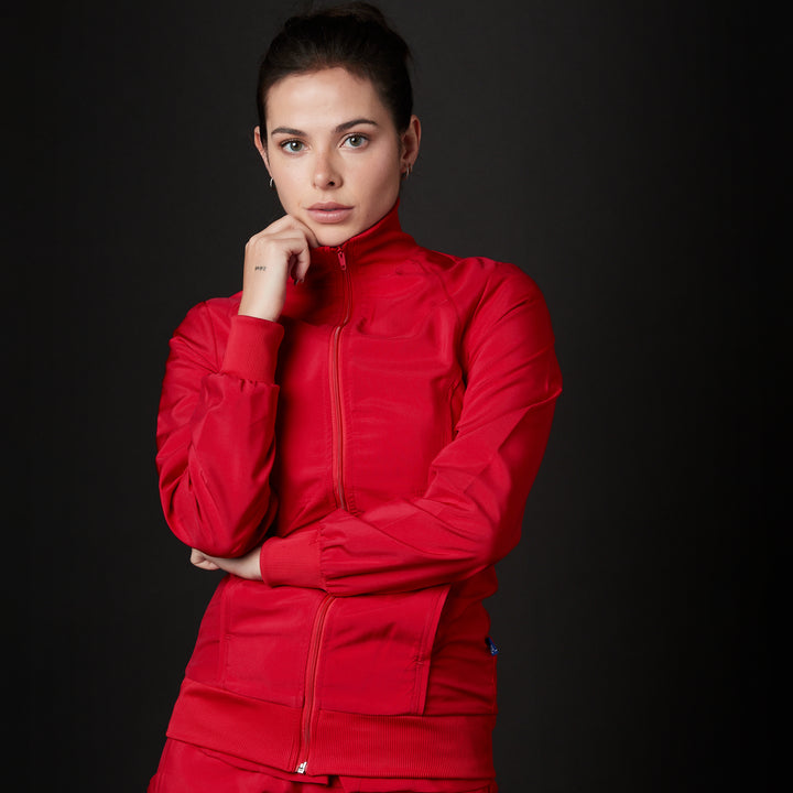 chaqueta para mujer en color rojo