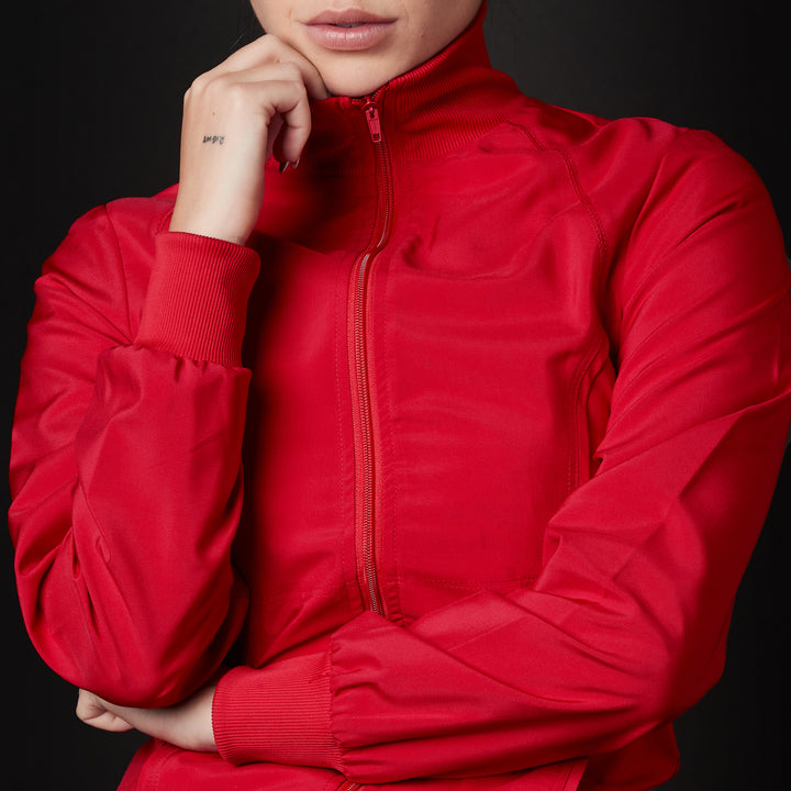chaqueta para mujer en color rojo