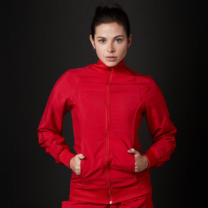 chaqueta para mujer en color rojo
