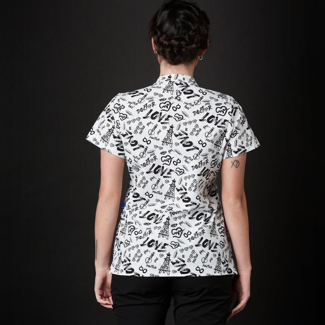 casaca para mujer en color blanco
