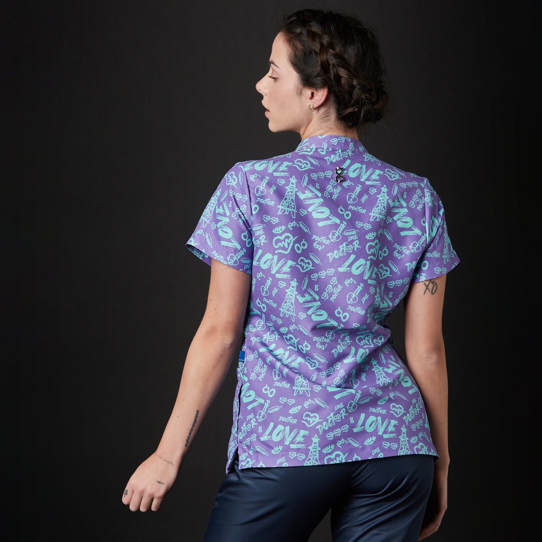 casaca para mujer en color morado