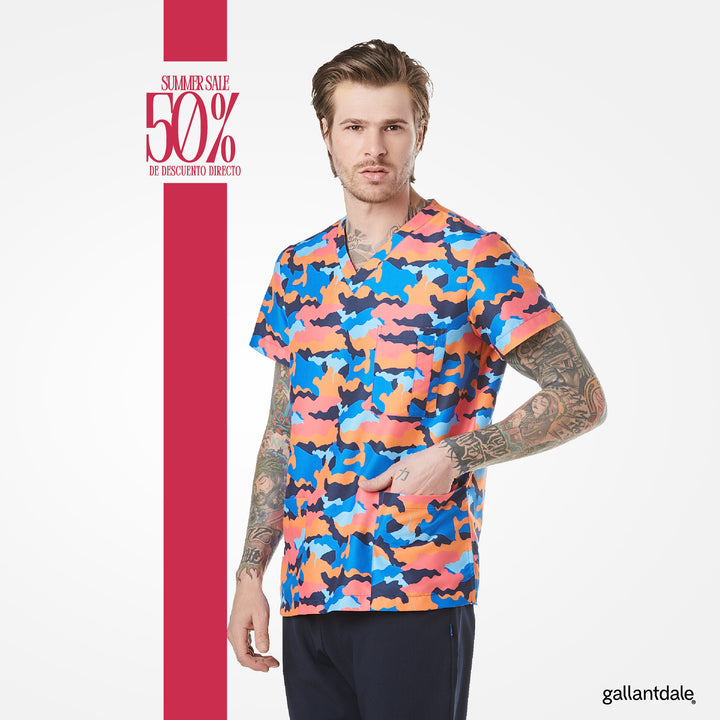 Casaca Sanitaria Army Hombre Strech Premium Monclare