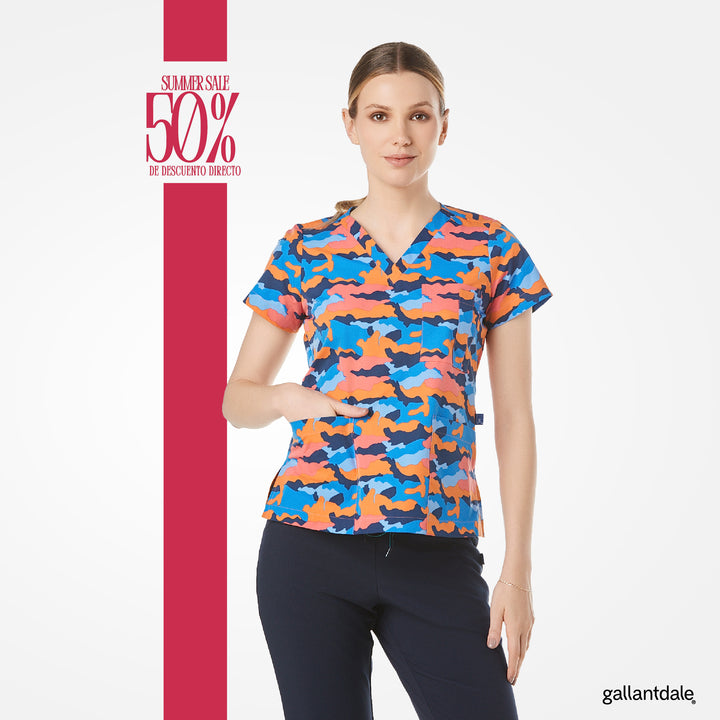 Casaca Sanitaria Army Mujer Strech Premium Monclare