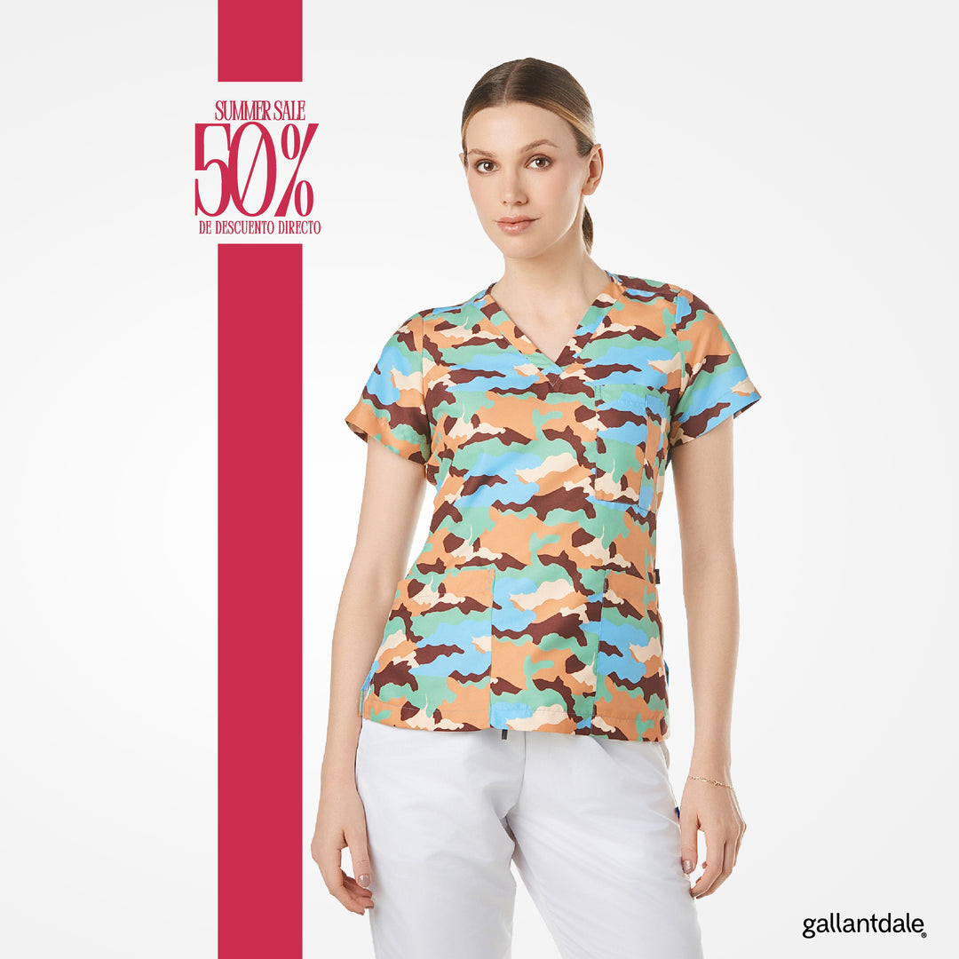 Casaca Sanitaria Army Mujer Strech Premium Monclare