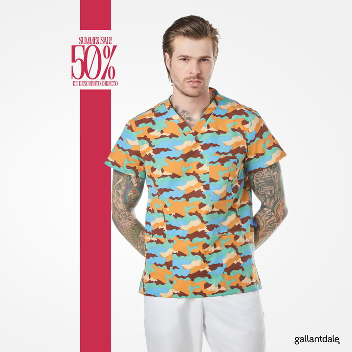 Casaca Sanitaria Army Hombre Strech Premium Monclare