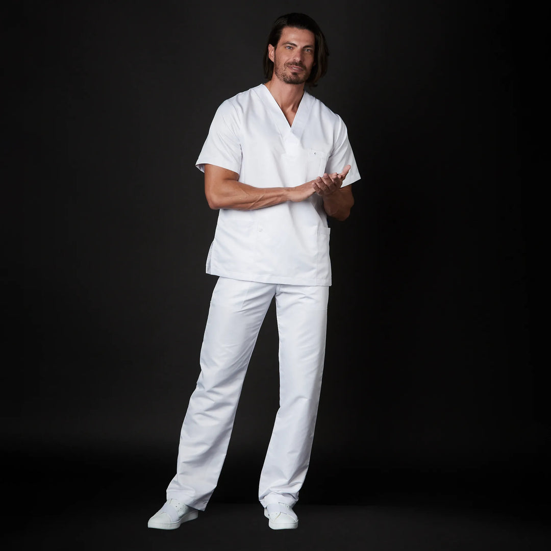 pijama dr house caballero win antibacsafe para hombre en color blanco