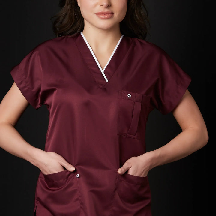 pijama dra quinn dama win antibacsafe para mujer en color rojo