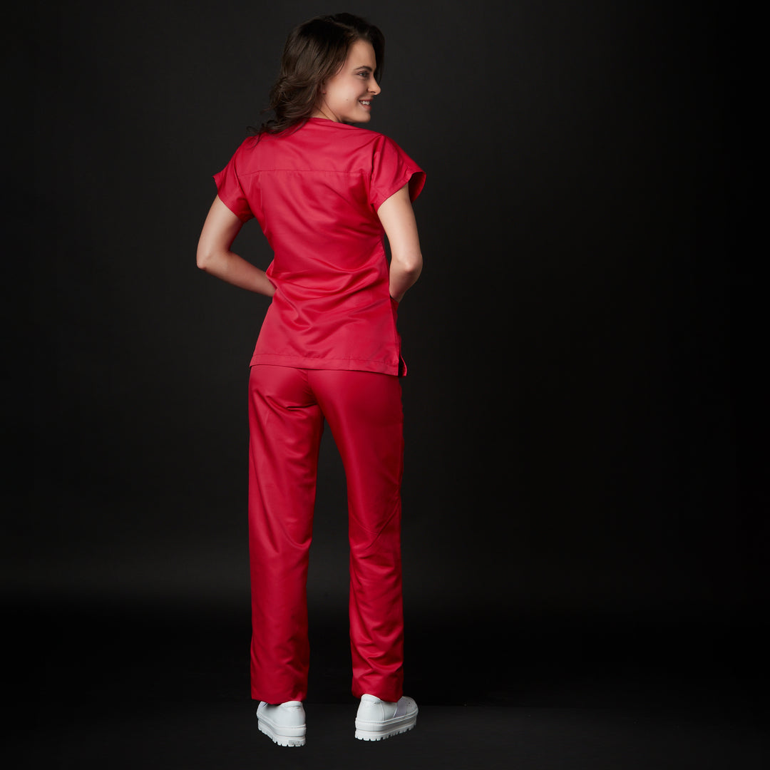 pijama dra quinn dama win antibacsafe para mujer en color rojo