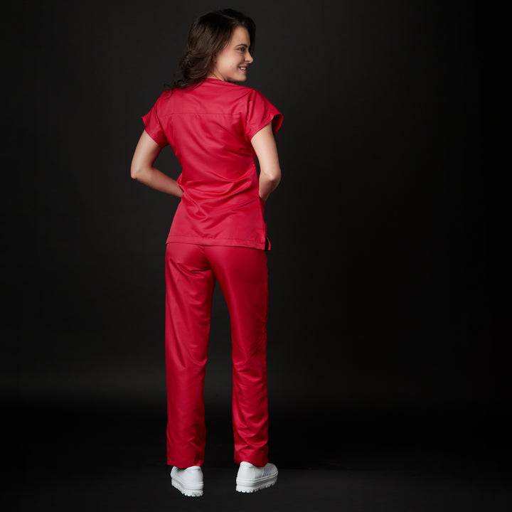pijama dra quinn dama win antibacsafe para mujer en color rojo
