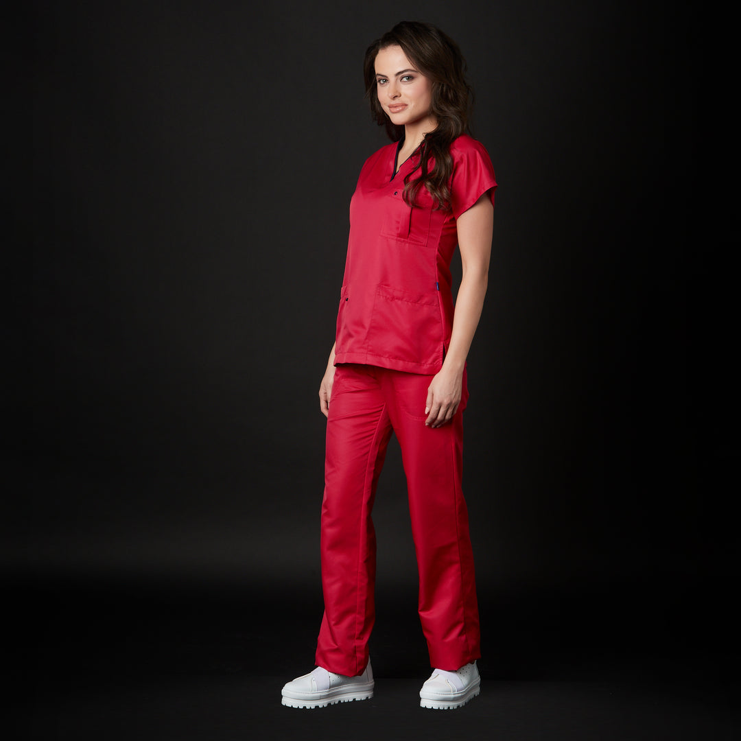 pijama dra quinn dama win antibacsafe para mujer en color rojo