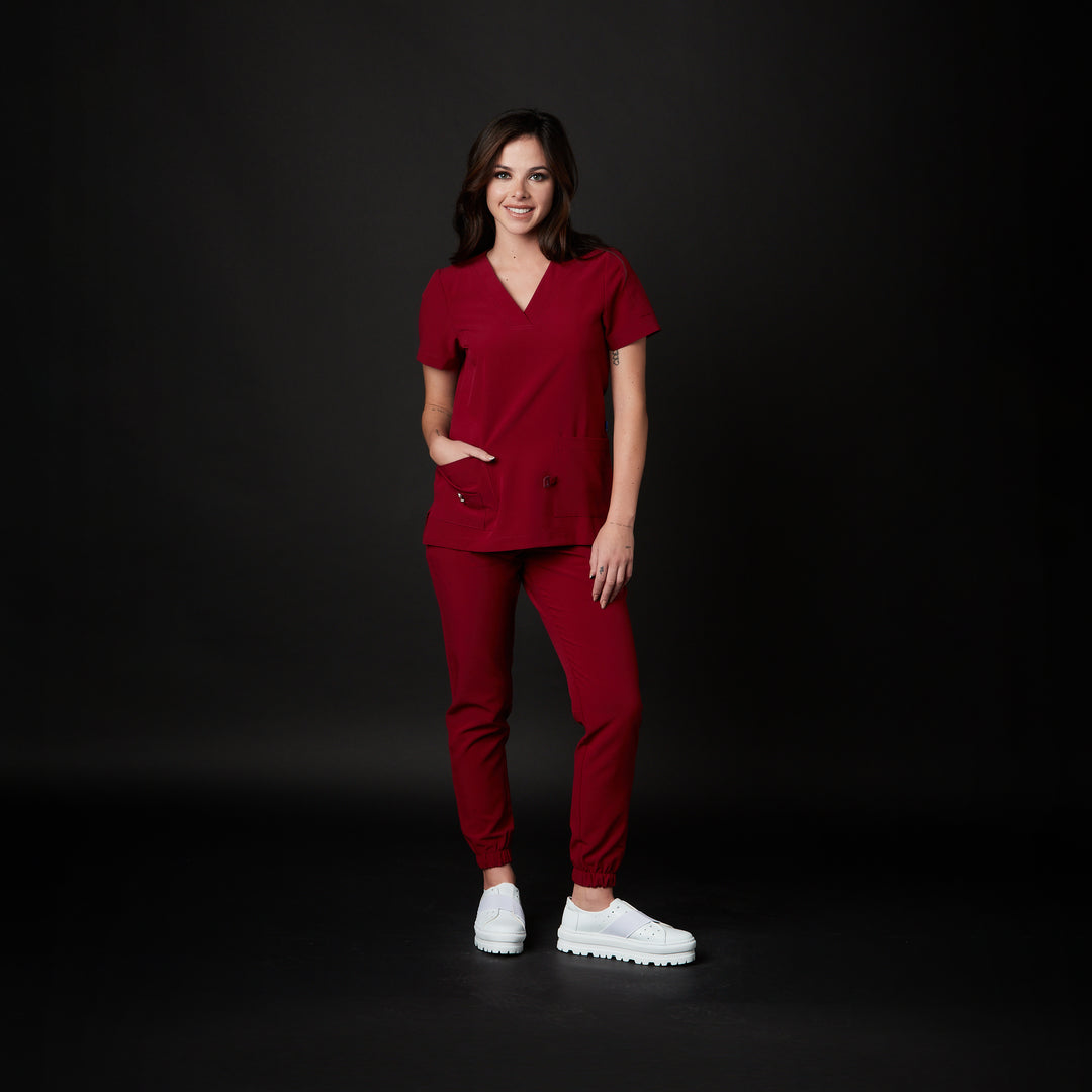 pijama performance dama para mujer en color rojo
